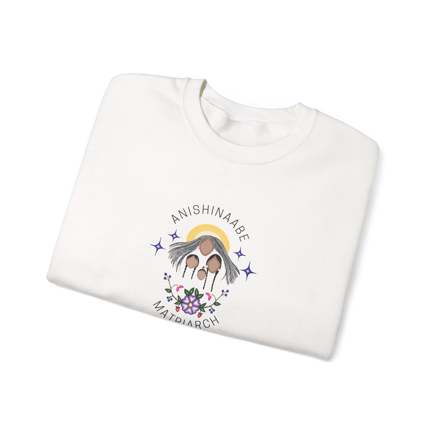 Anishinaabe Matriarch | Crewneck Heavy Blend Sweatshirt