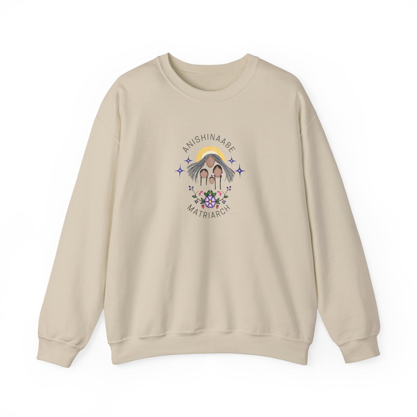 Anishinaabe Matriarch | Crewneck Heavy Blend Sweatshirt