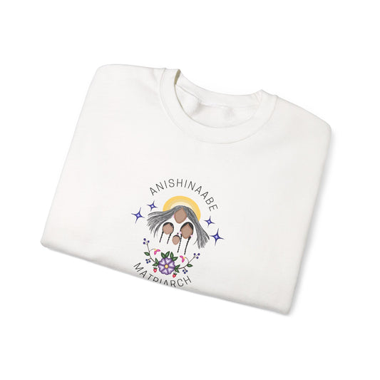 Anishinaabe Matriarch | Crewneck Heavy Blend Sweatshirt