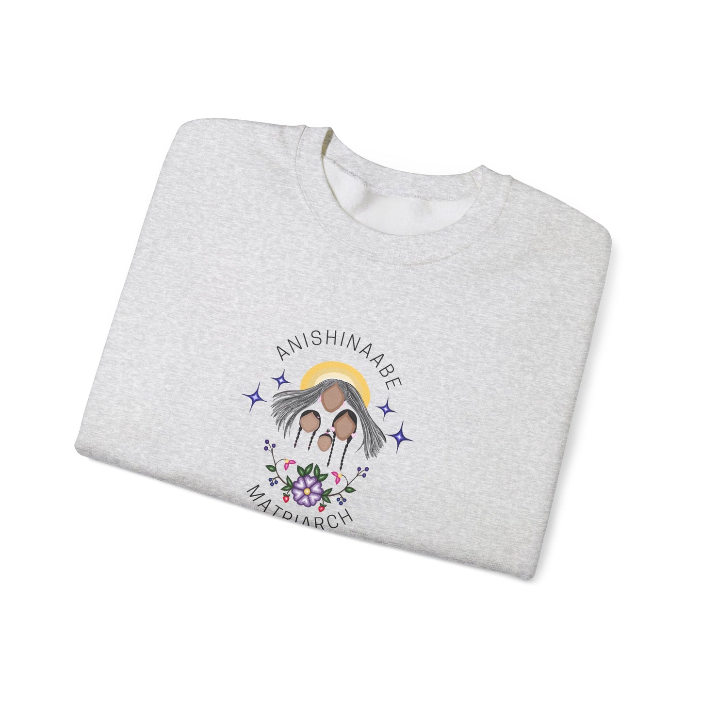 Anishinaabe Matriarch | Crewneck Heavy Blend Sweatshirt